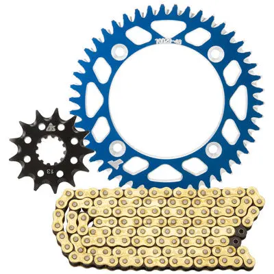 Tusk Chain And Sprocket Kit - Aluminum Rear/428 Gold Plated Race Chain#218152-P 2