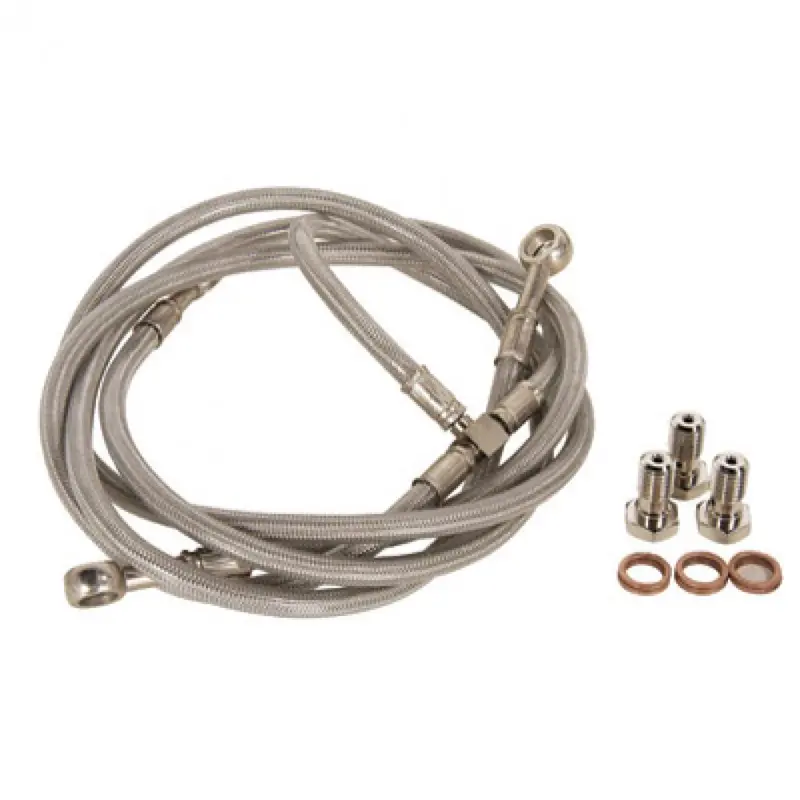 Tusk Front Atv Steel Braided Brake Line#114065-P 1