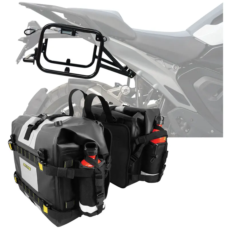 Tusk Pannier Racks With Nelson Rigg Hurricane Dry Saddlebags#214944-P 1