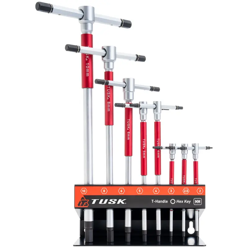 Tusk Spinning T-Handle Hex Wrench Set Red#215-931-0001 1
