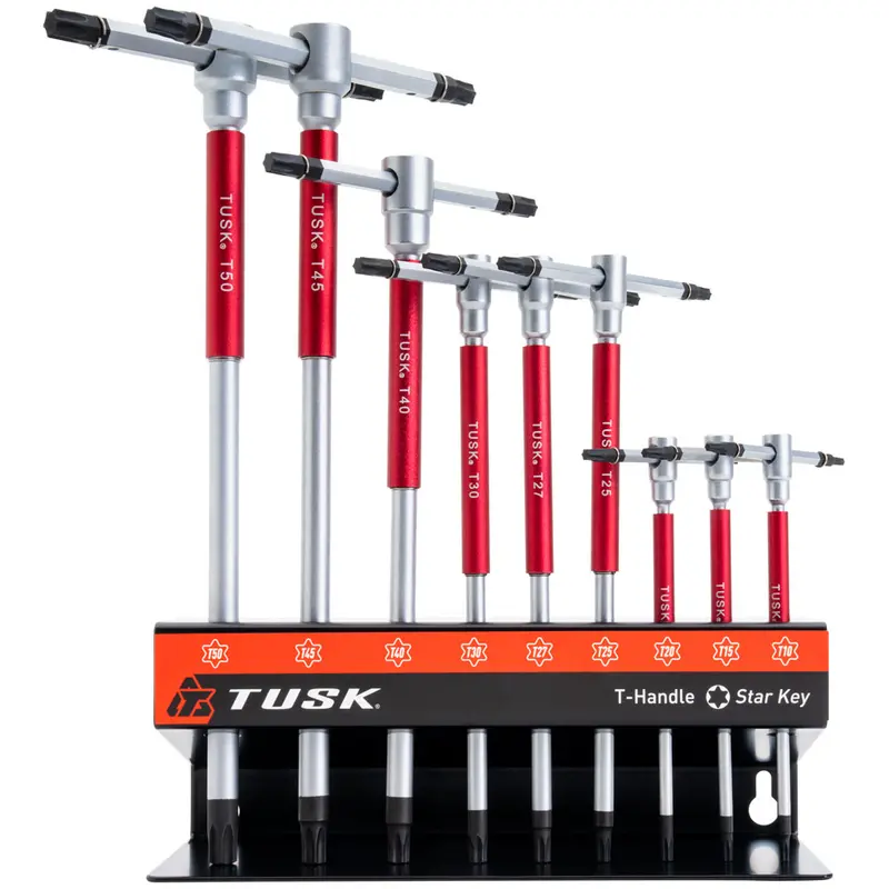 Tusk Spinning T-Handle Torx Wrench Set Red#215-930-0001 1