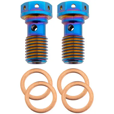 Tusk Titanium Banjo Bolt Kit Burnt Blue M10x1.25#Tbm1012519 1