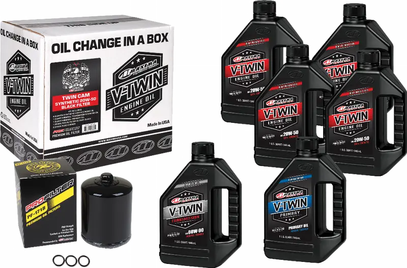 V-Twin Oil Change Kit Syn Tc Black Filter #90-119016Pb 1