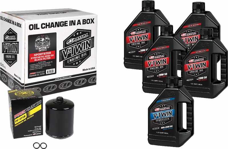 V-Twin Oil Change Kit Syn Xl Black Filter #90-119015Pb 1