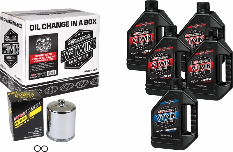 V-Twin Oil Change Kit Syn Xl Chrome Filter #90-119015Pc 1
