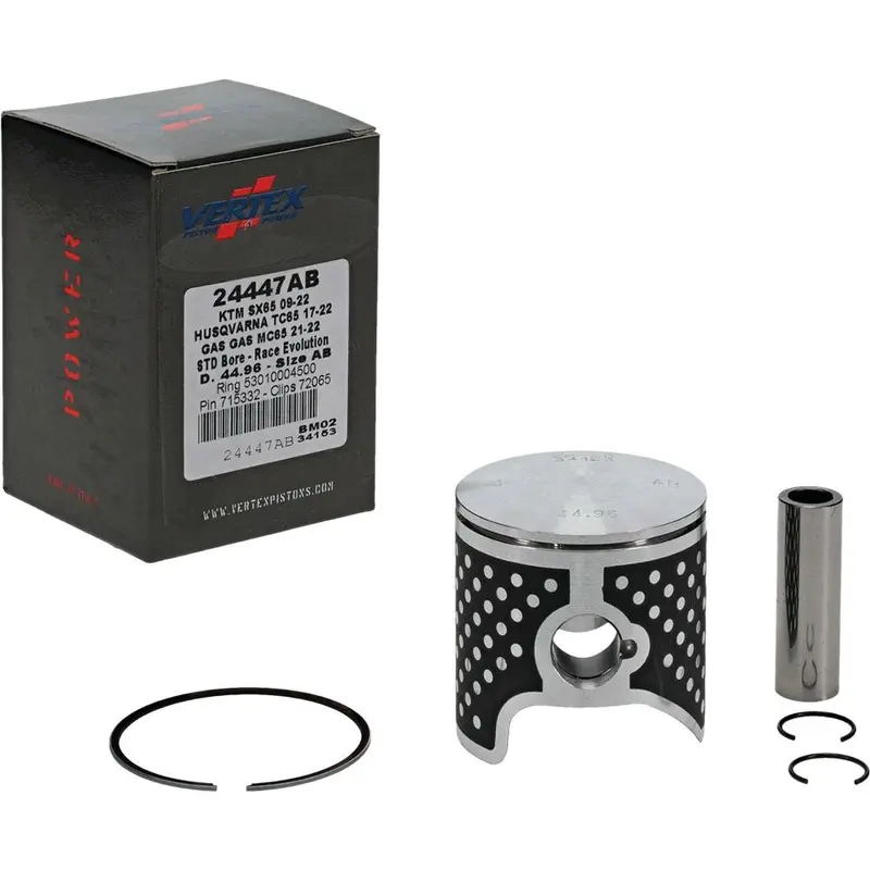 Vertex 24447Ab Piston Kit Cast Race Evolution 44.96/Std Ktm / Husq / Gas 2