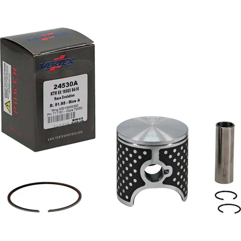 Vertex 24530A Piston Kit Cast Race Evolution 51.95/Stroker Ktm 2