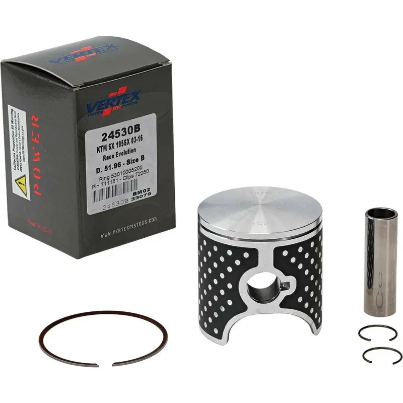 Vertex 24530B Piston Kit Cast Race Evolution 51.96/Stroker Ktm 2