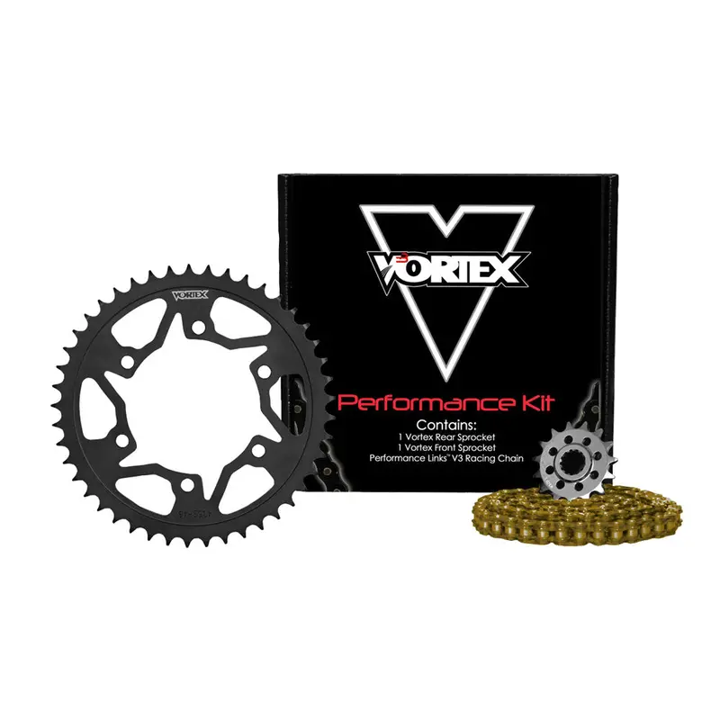 Vortex V3 Hfrs Hyper Fast 520 Chain And Sprocket Kit Gold Anodized Chain#Ckg6343 1