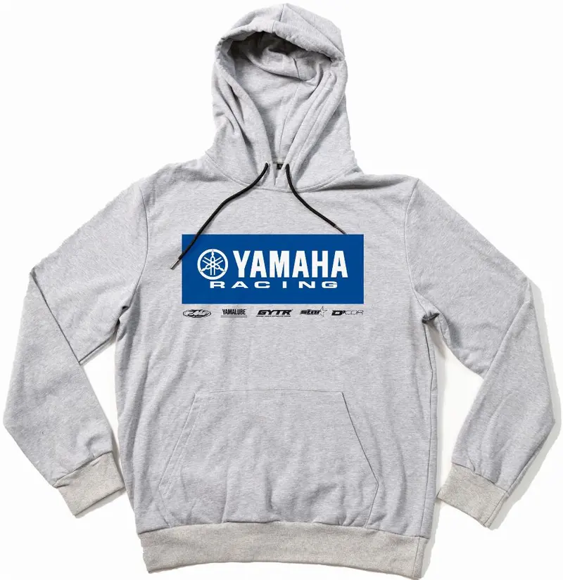 Yamaha Racing Sweatshirt Grey Lg#85-205-3 1