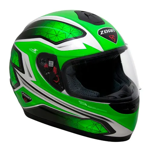 Zoan 223-151 Thunder Youth M/C Helmet - Green #223-151 1