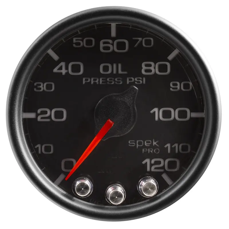 Autometer Oil Pressure Gauge – 2-1/16 Inch, 120 Psi, Stepper Motor With Peak Hold & Warning 1