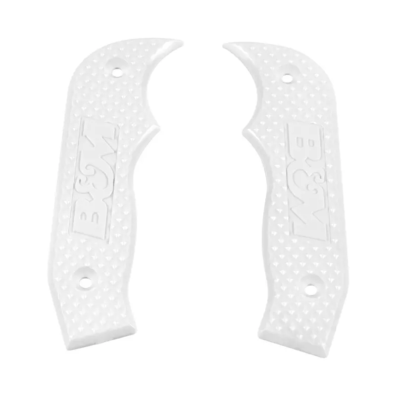 B&M 81205 Magnum Grip Side Plates — Polycarbonate Construction With Diamond Texture, White Finish 1