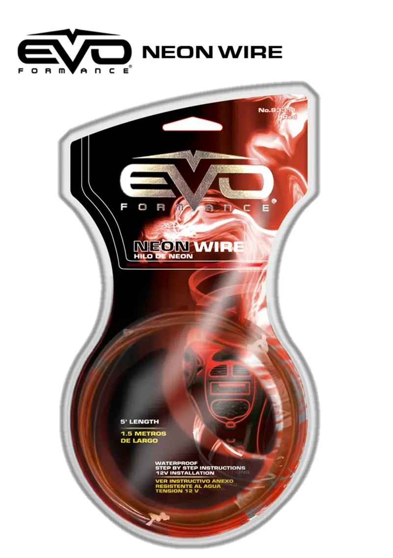 Cipa Evo Formance Neon Wiring Harness – Red, 1.5-Meter Length 1