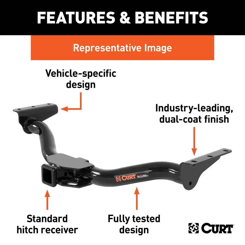 Curt Class Iii Trailer Hitch – 2-Inch Receiver, Fits Select Kia Niro Models (Model 13329) 1
