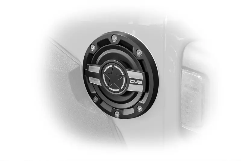 Dv8 Offroad Mil-Spec Aluminum Fuel Door For 2020–Present Jeep Wrangler Jl 1
