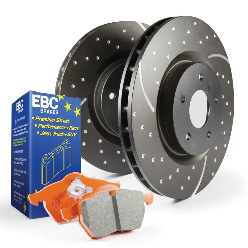 Ebc S8Kf1203 Orangestuff Performance Brake Kit With Gd Slotted Rotors 1