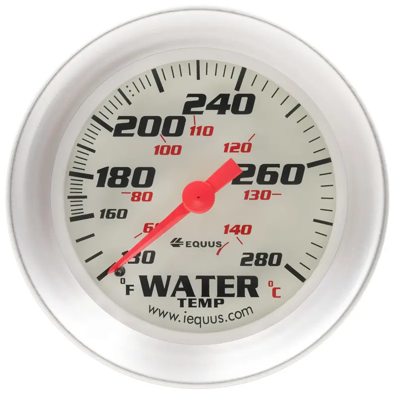Equus 2-5/8-Inch Water Temperature Gauge – Silver Face, 130–280°F Range 1