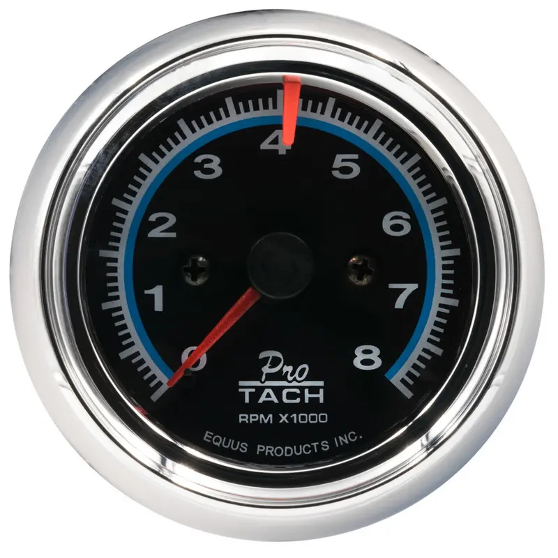 Equus E6076 2.5-Inch Analog Tachometer – 8000 Rpm Range, Black Dial 1