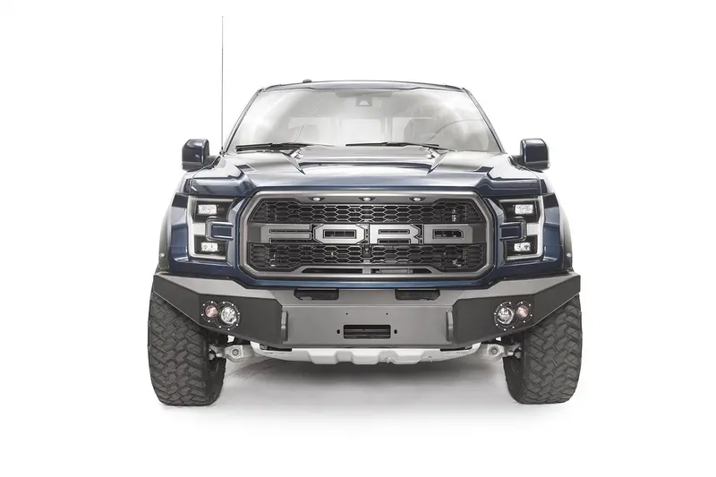 Fab Fours Ff17-H4351-B Paintable Winch-Ready Front Bumper For Trucks (No Grille Guard) 1