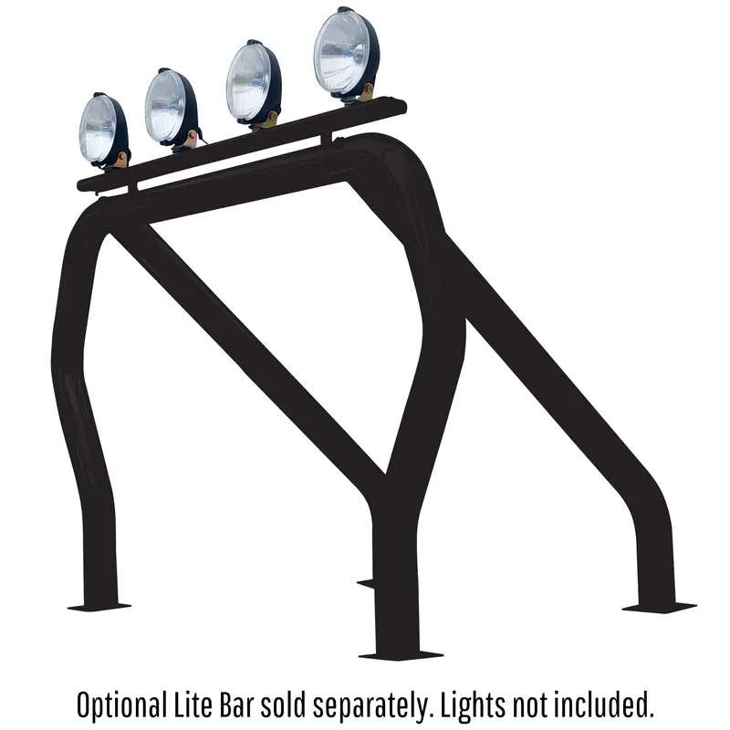 Go Rhino Single-Bar Bed Rack Kit – Black Finish, Fits Between Wheel Wells, Model 9009560Ssb 1