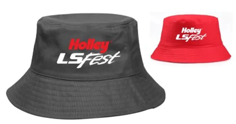 Holley 36-574 Ls Fest Hat; Reversible Bucket Hat; Red/Black; 1
