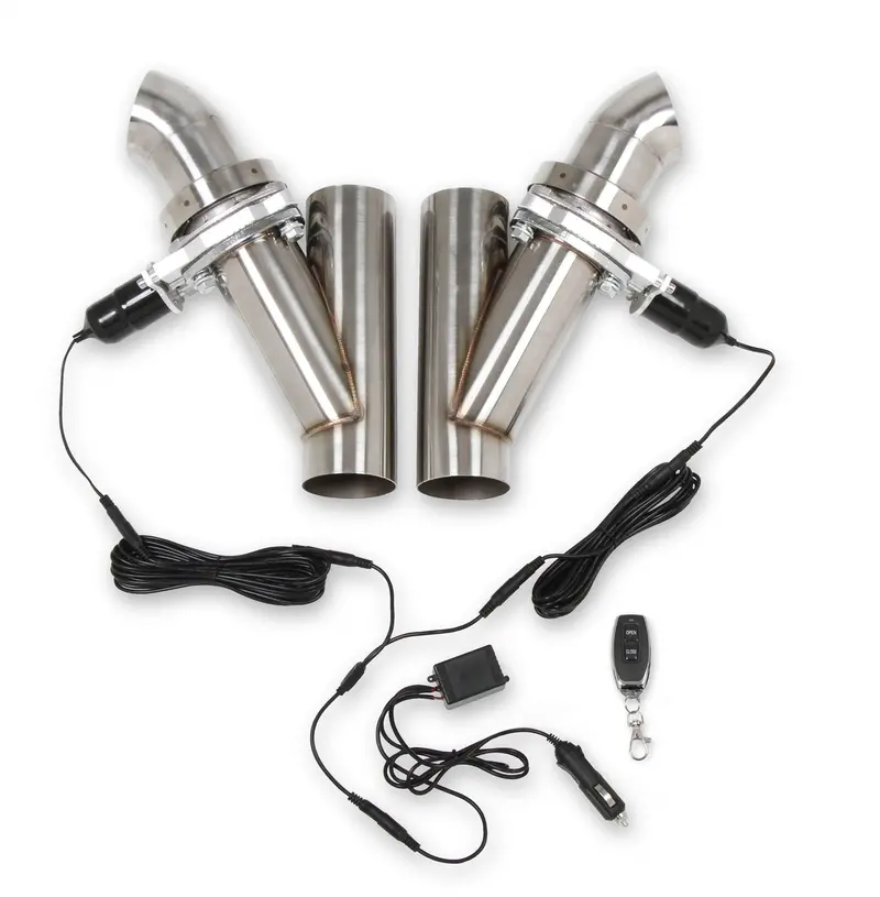 Hooker 11052Hkr Stainless Steel Exhaust Cutout – 3" Dual Exit With Y-Cable 1