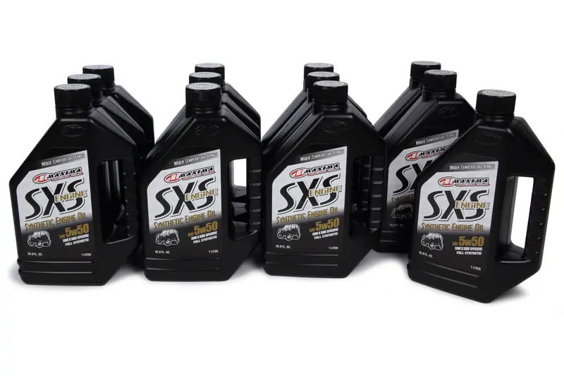 Maxima Racing Oils 30-18901 Full-Synthetic Sxs Engine Oil 5W-50 — 12-Pack (1L Each) 1