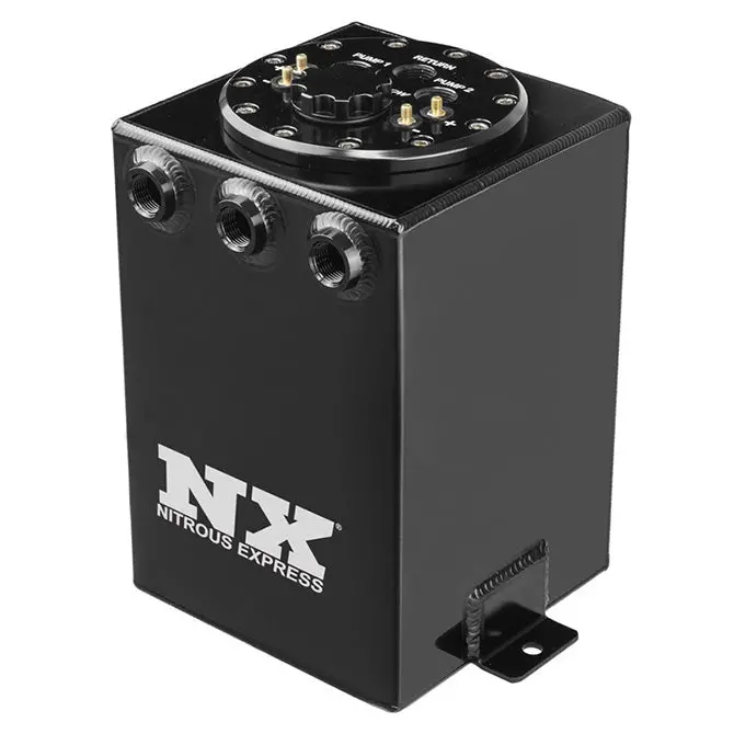 Nitrous Express 15074 Dual-Pump Surge Tank With Integrated 340Lph Fuel Pumps 1
