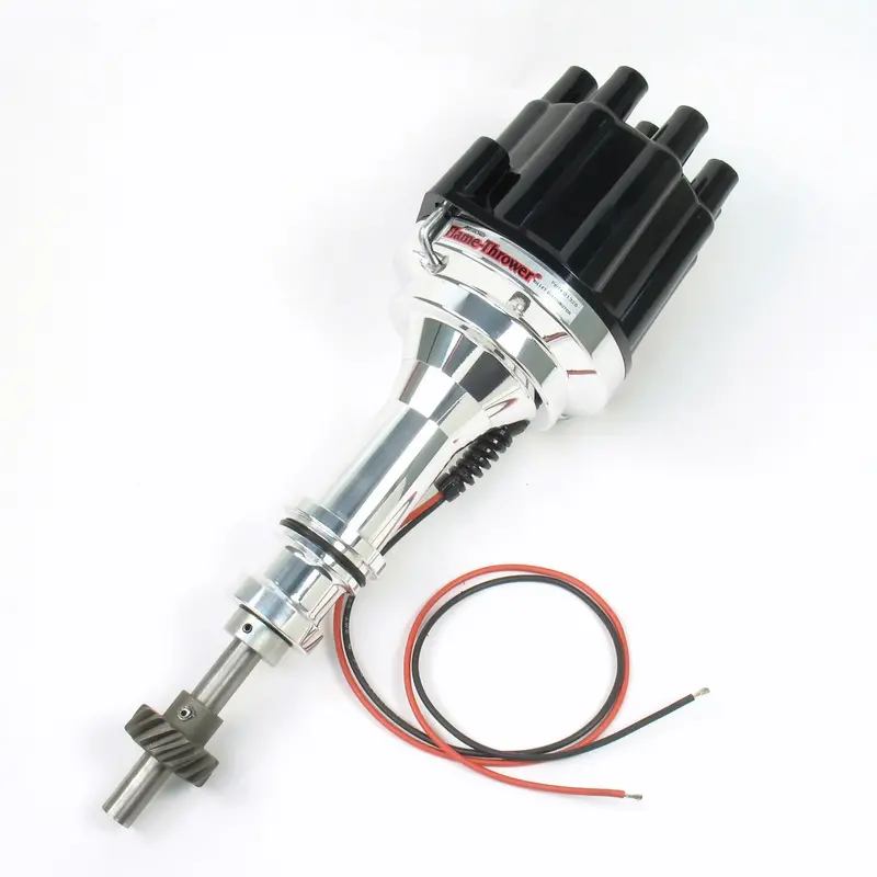 Pertronix Billet Distributor – Ford 351C Inline-3 Application, Black Cap, Non-Vacuum Advance (D7132800) 1