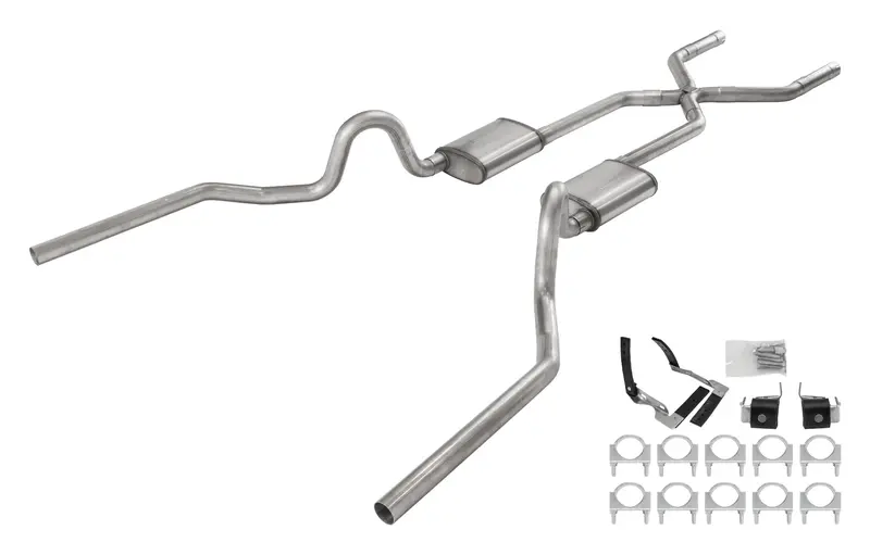 Pypes Performance X-Pipe Exhaust System With Turbo Muffler – Valance-Exit For 1968–1972 Oldsmobile 442 1
