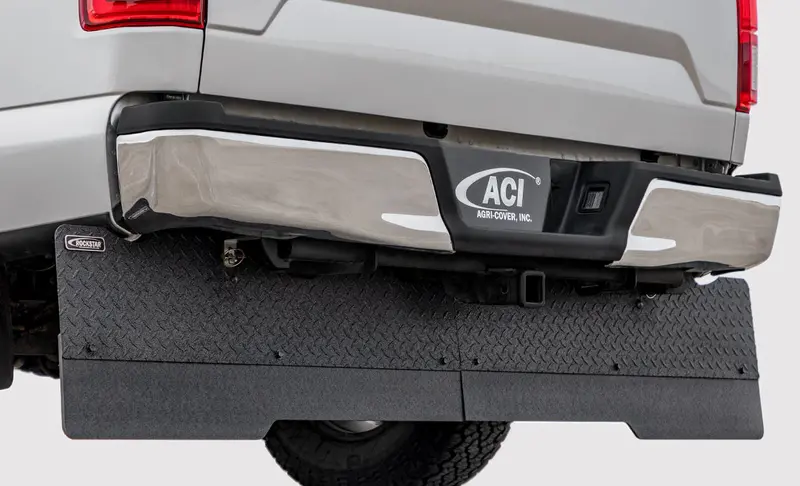 Rockstar Full-Width Tow Mud Flaps In Black Diamond Mist Finish 1