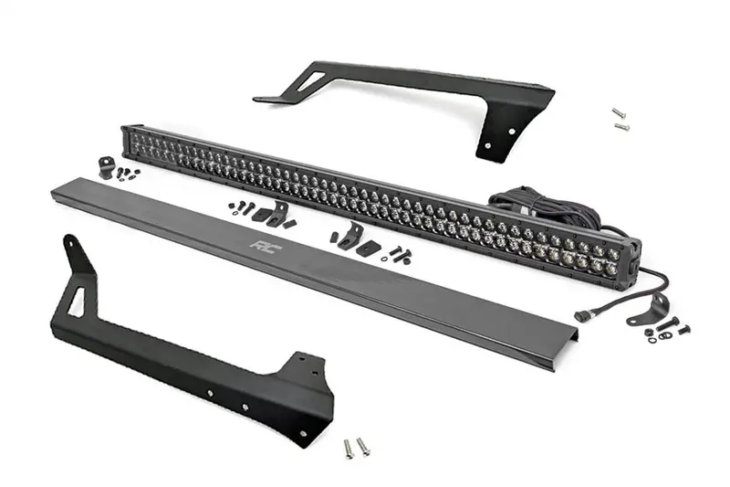 Rough Country 50-Inch Led Light Bar Kit – Black Series With Amber Drl For Jeep Jk (2007–2018) 1