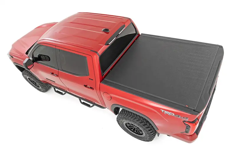 Rough Country Soft Roll-Up Truck Bed Cover – 5.7-Foot Bed, No Cargo Management, Fits 2022 Toyota Tundra 2Wd/4Wd 1