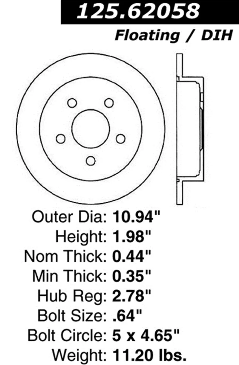 Stoptech 125.62058Cry Cryo-Treated High-Carbon Rear Brake Rotor – Premium Durability 1