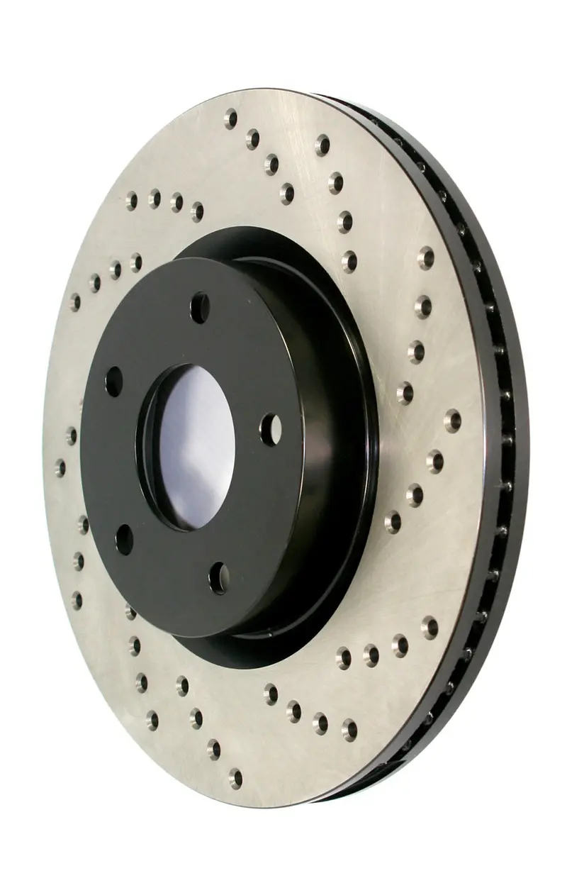 Stoptech 128.65035Cl Front Left Sport Cross-Drilled Cryo-Treated Brake Rotor 1