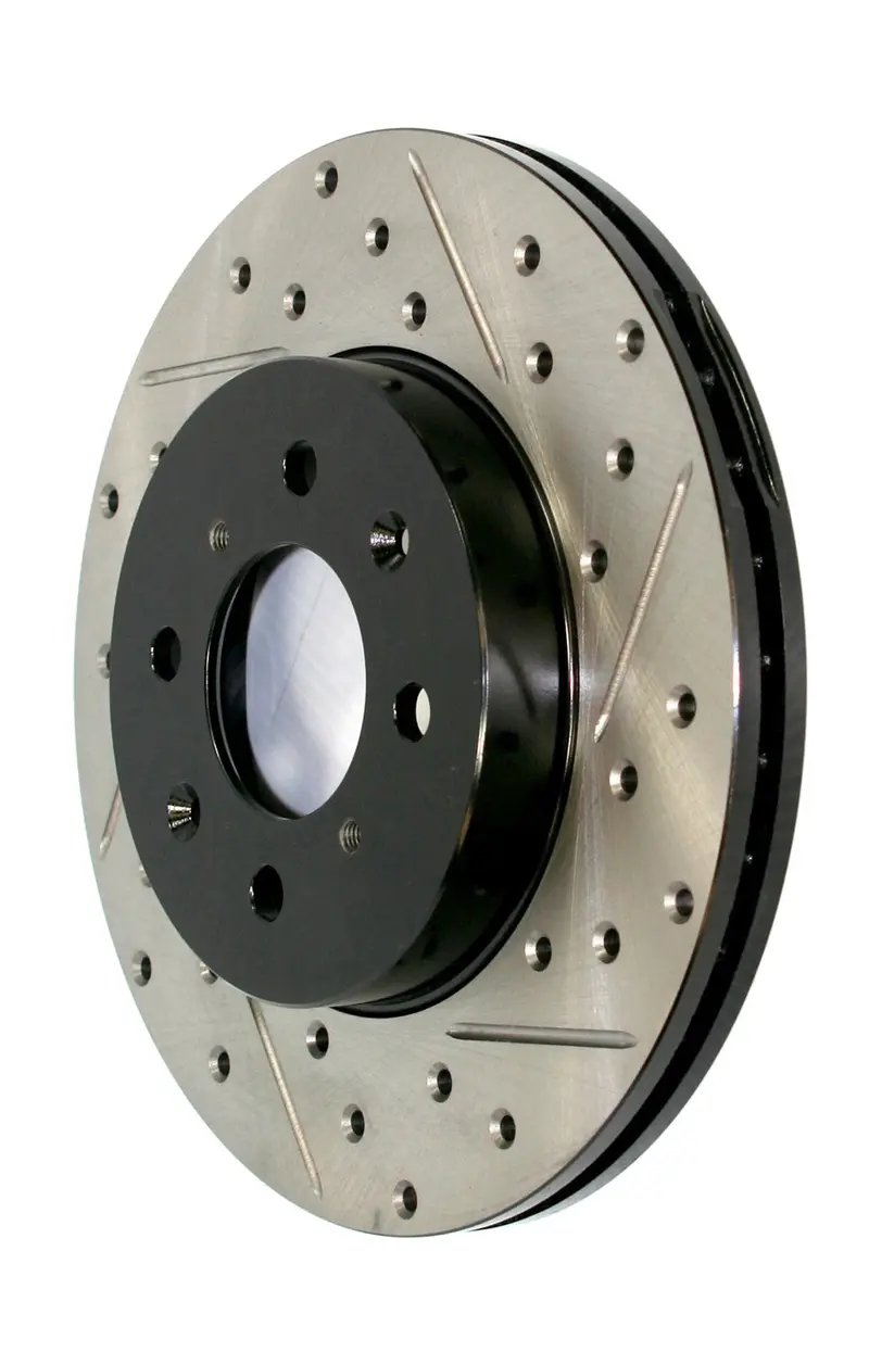 Stoptech Front Left Sport Brake Rotor – Drilled & Slotted Design 1