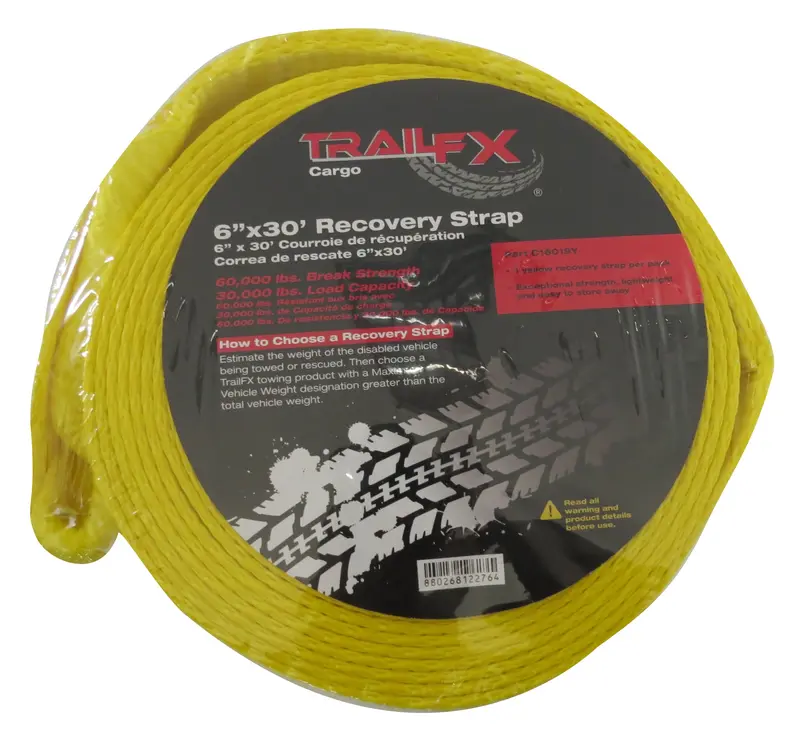 Trailfx C16019Y 30 Foot Length X 6 Inch Width Rated To 30000 Pound Yellow Single 1
